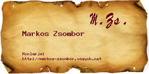 Markos Zsombor névjegykártya